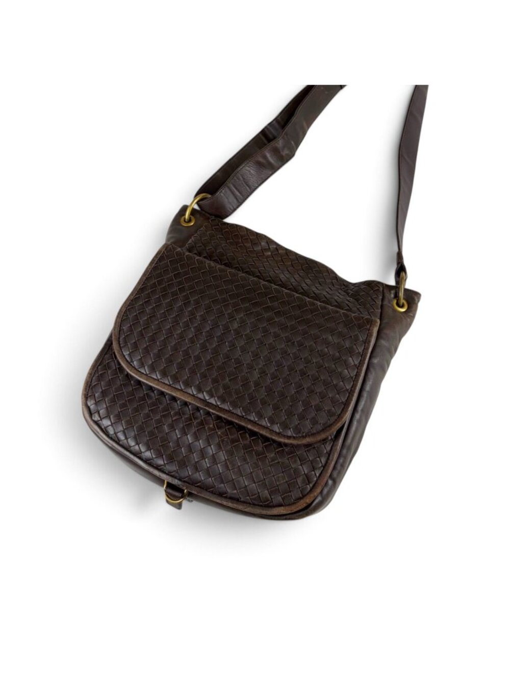 Bottega Veneta Intrecciato Leather Cross Padette Crossbody